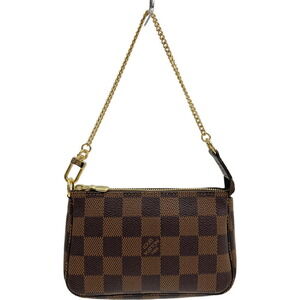 Louis Vuitton Accessoires Brown Pouch Handbag Ebene Pochette Chain